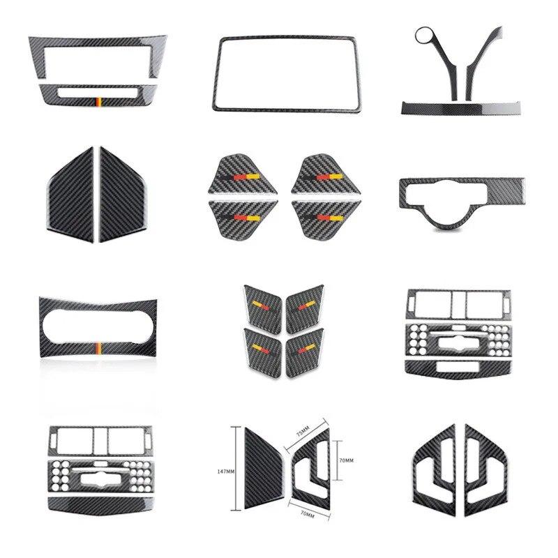 Углеродное волокно, модификация салона автомобиля, накладка, полоски, декоративные наклейки для Mercedes Benz C W204, внутренние аксессуары автомобиля