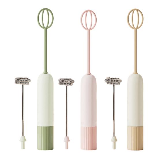 Ручной электрический венчик с двойными головками для взбивания, выпечки, вспенивания кофе, молочной пены, перемешивания, кухонный миксер из пищевого материала