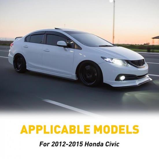 8x Door Window Pillar Trim Overlay Decal For Honda Civic Sedan 12-15 Gloss EOA