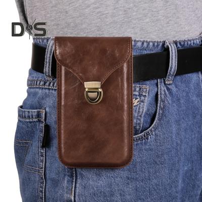 Сумка на пояс для мобильного телефона, кобура для сотового телефона Blet, гладкая искусственная кожа, застежка-кнопка, однотонная, стандартная, портативная, мужская, на пояс