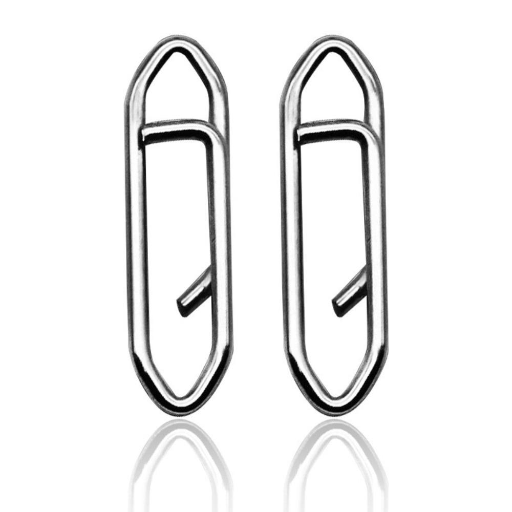 100 шт. рыболовная снасть из нержавеющей стали с подвесной защелкой, овальные разъемные кольца для ловли карпа