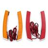 2pcs Universal Car-styling Car Side Edge Plate Leaves Turn Signal LED Fender Flares Light Daytime Running Light Red Amber