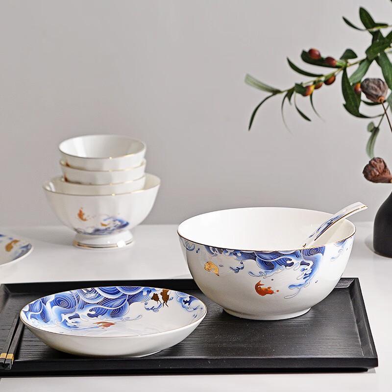 22-Piece Chinese Ceramic Dinnerware Set