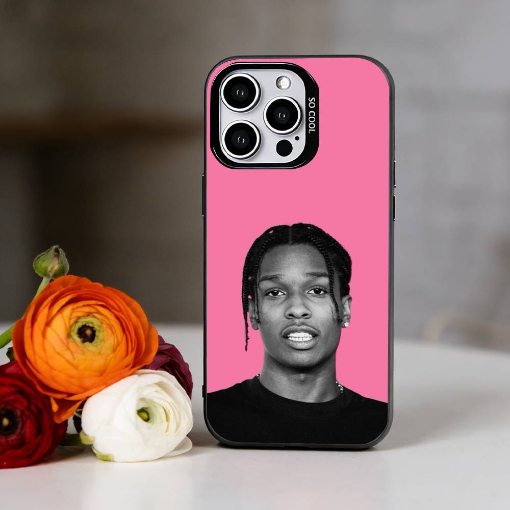 A-ASAP Rocky Рэпер Чехол для телефона для iPhone 17,16,15,14,13,12,11 Plus,Pro Max,XS,Красочный Серебристый Черный Чехол