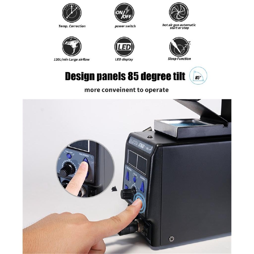 700W I Upgrade Rework Station Digital Display Iron SMD Heat Hot Air Soldering Station Welding