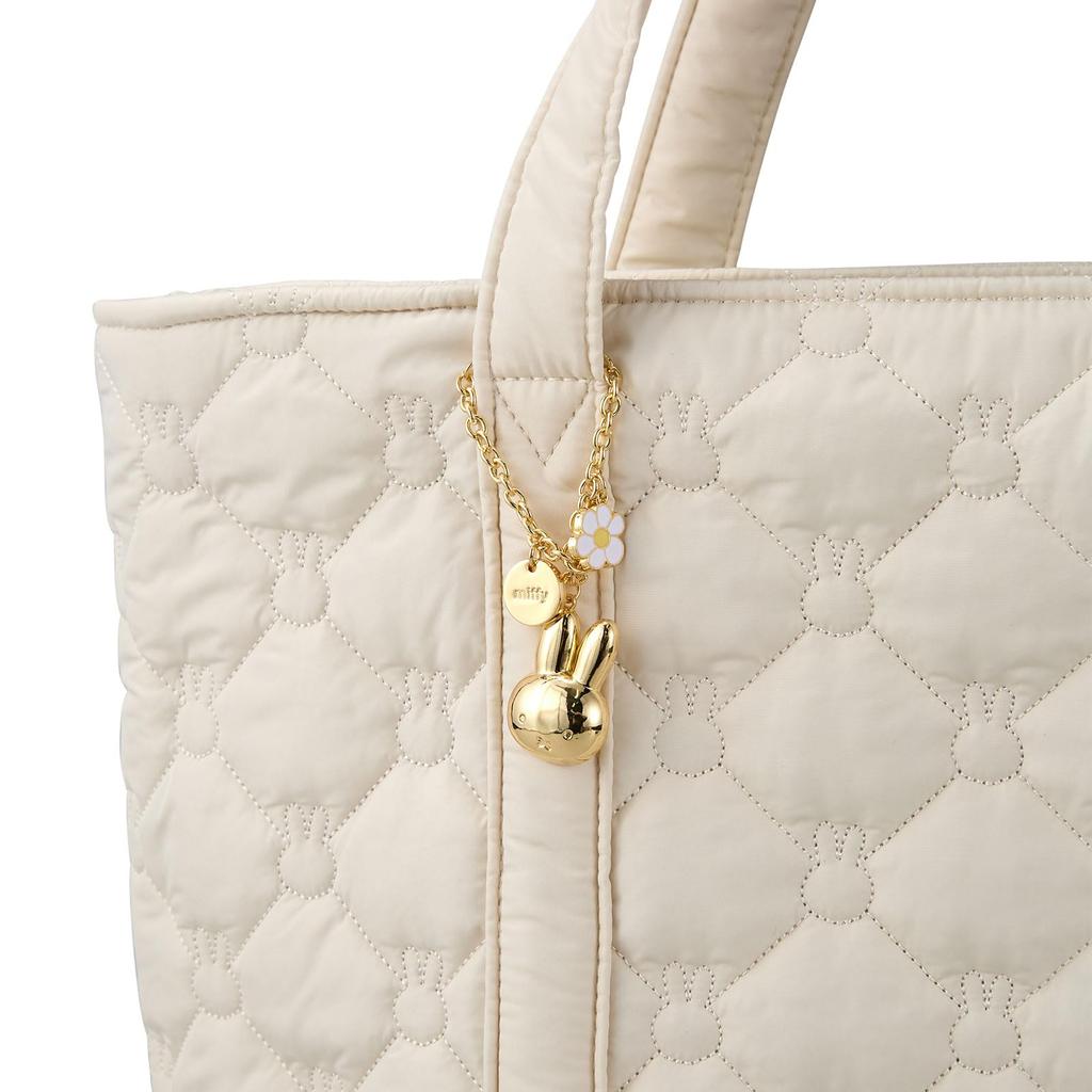 Hapitas Miffy Quilted Tote Bag 6095 B302 Ivory