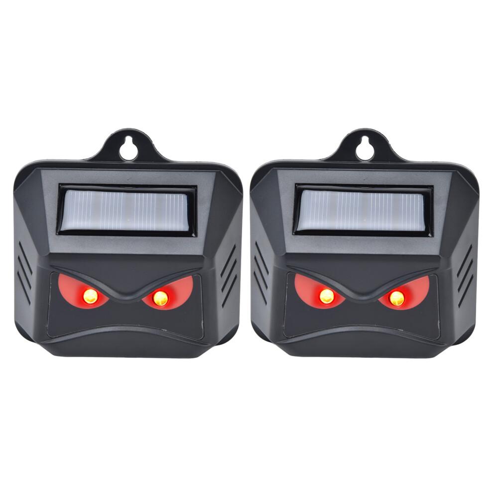 Red Strobe Animal Repellent, Weatherproof Coyote Deterrent, Automated Solar Charging Repeller for Nocturnal Animal Defense System in Gardens Orchards