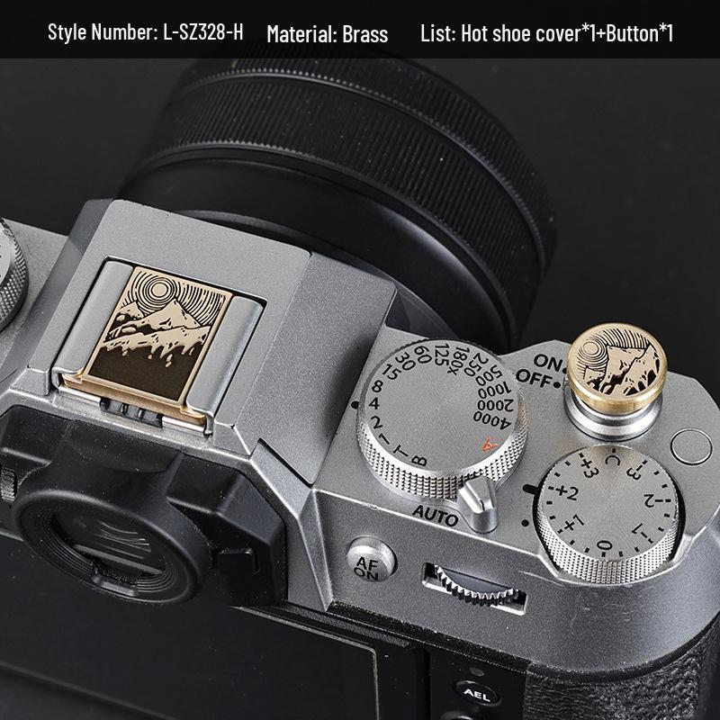 Hot Shoe Cover & Shutter Button Cap for Fujifilm XT50, X100VI, XT30 II, XM5, Nikon ZF Cameras