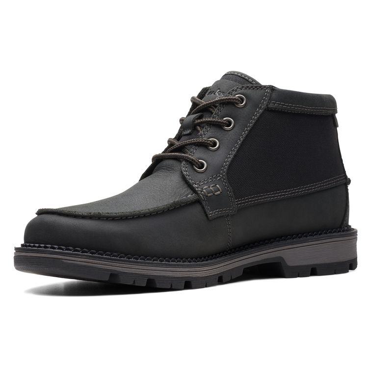 Clarks Серия Maple Кожаные Удобные Универсальные Нескользящие Прочные Короткие Уличные Ботинки Мужские ботинки Черный 261759007