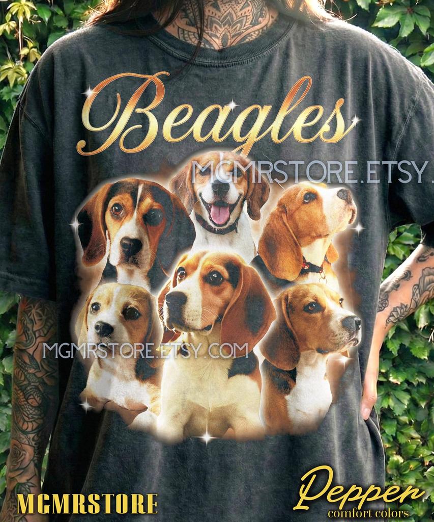 Vintage Beagles Comfort Colors® Tshirt, 90S Graphic Tees, Dog Lover Retro Puppy Faded Sweater, Cute Pet Y2K Tanktop, Beagle Mom