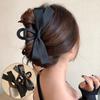 Summer Accessories Black Bowknot Hair Clip for Girls Korean Style Versatile Large Hair Claw Ribbon Hairpin Woman Popular