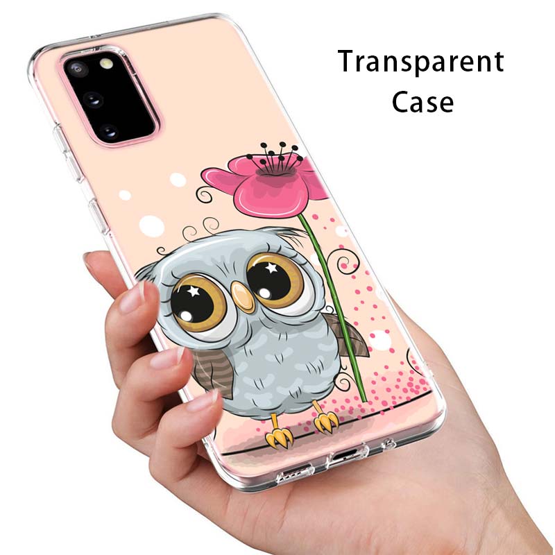 Lovely Animal Owl For Samsung Galaxy S22 Pro S21 S20 FE Ultra S10 S10E Lite S9 S8 Plus S7 S6 Edge Soft Phone Case