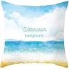 Summer Hot Style Ocean Style Pillow Beach Shell Pattern Blue Pillow Case Home Sofa Pillow Case Cushion Cover
