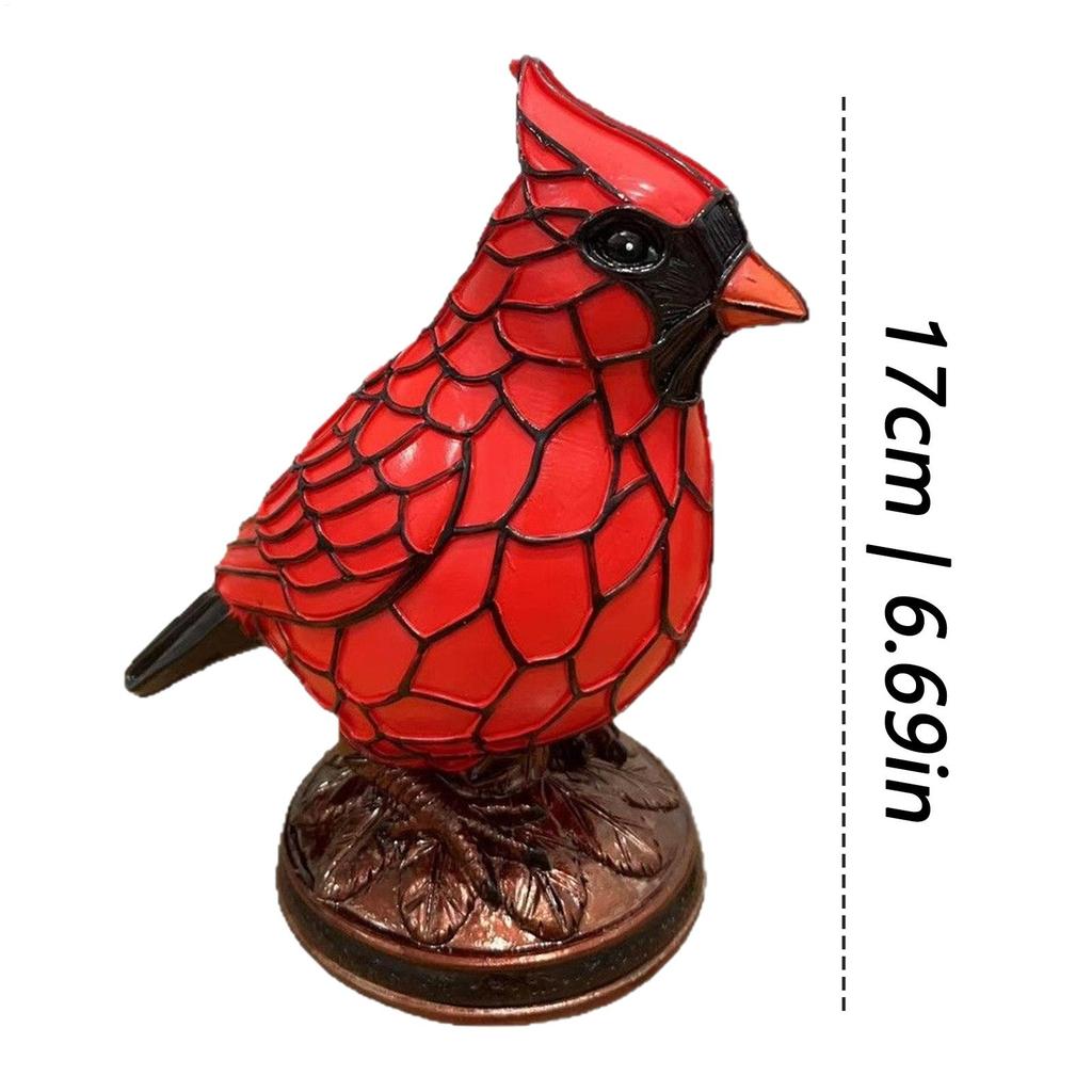 CardinalTable Lamp Natural Animal Bird Theme Lamp Christmas Desktop Decoration Lamp Home Office Desktop Decoration Ornaments