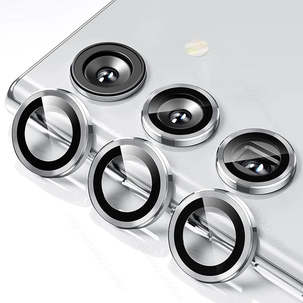 9D изогнутое защитное стекло для камеры Samung Galaxy S24 Ultra S23 FE S22 Plus A15 A25 A35 A55 A14 A24 A34 A54 Z раза 5 Z флип 6 кольцо Matel крышка объектива