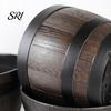 Rustic Garden Container Flowerpot with Built-In Drainage System Style Entryway Decorative Pot Holes Planter Barrel Flowers Herbs Vegetables
