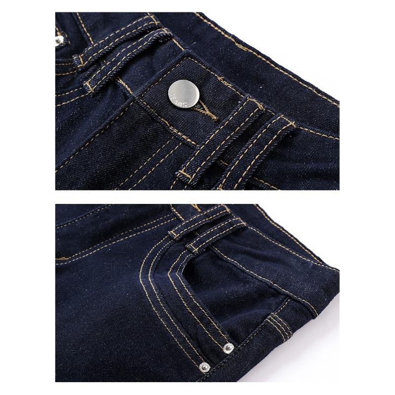 Женские весенние узкие брюки из денима с высокой талией и микроукороченными эластичными вставками