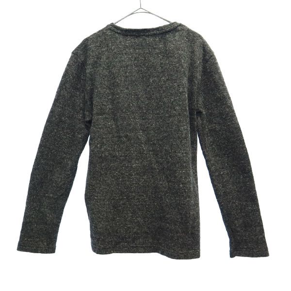 BLACK LABEL CRESTBRIDGE клетчатый трикотаж с длинным рукавом M серый свитер с круглым вырезом Мужской Б/у