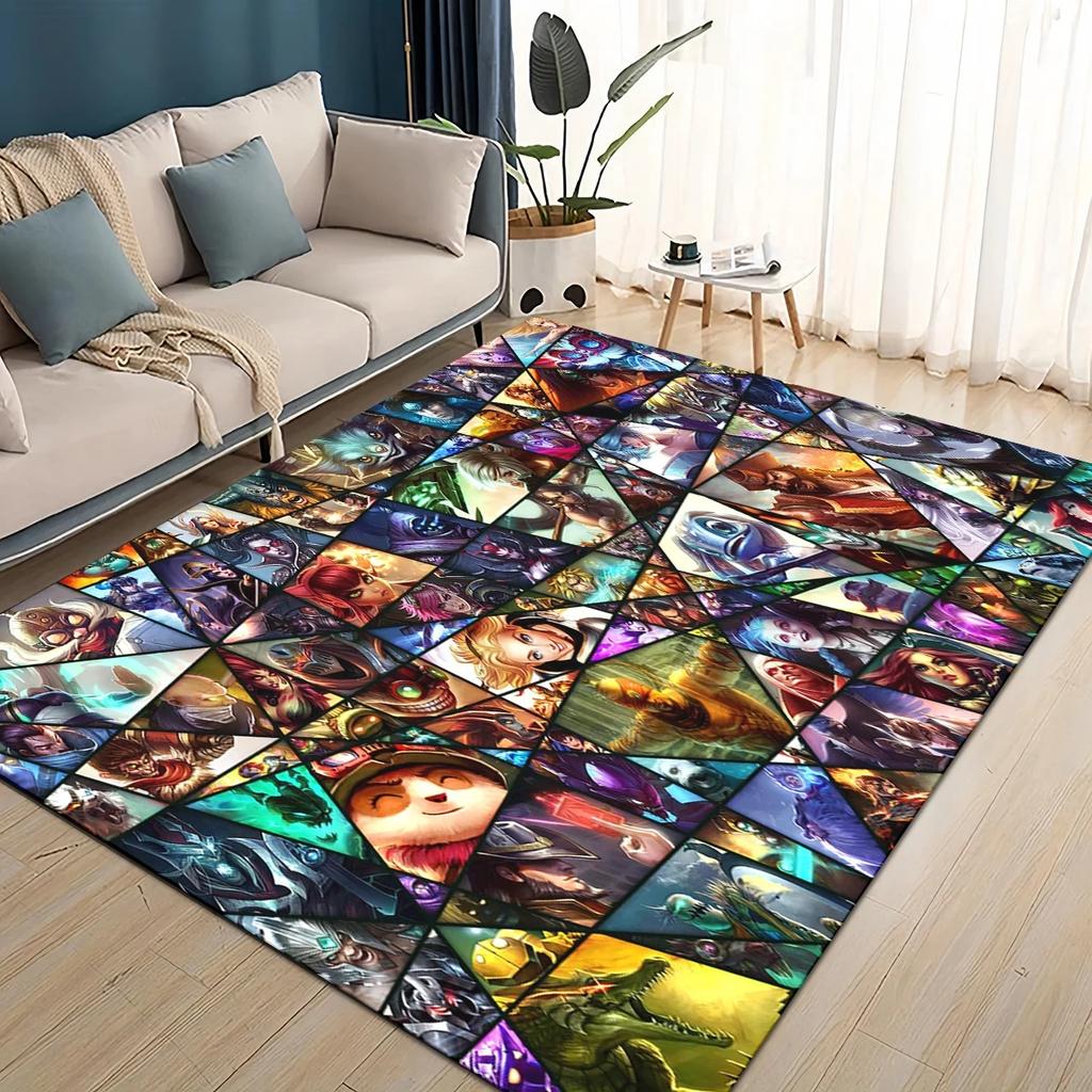 Ковер с 27 стилями Джинкс из League of Legends LOL, мультяшный коврик для гостиной, спальни, дома, украшение для дивана, нескользящий коврик для игр детей