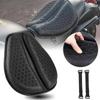 3D Honeycomb Gel Motorcycle Seat Cushion - Breathable Air Mesh, Anti-Slip & Shock-Absorbing Pad for Harley, Honda & Yamaha Bikes