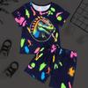 3D имитация светящегося в темноте узора динозавра шорты футболка из 2 предметов детская домашняя пижама летний пляжный костюм для отдыха