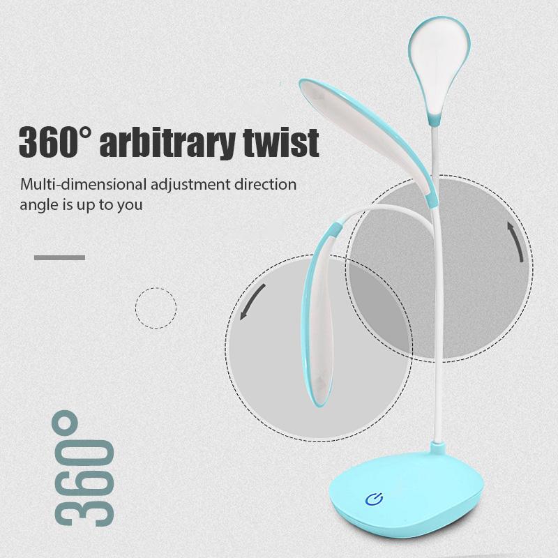 Мини-светодиодный ночник для книги, настольная лампа, защита глаз, регулируемая настольная лампа с зажимом, перезаряжаемая через USB, гибкая для учебы, чтения