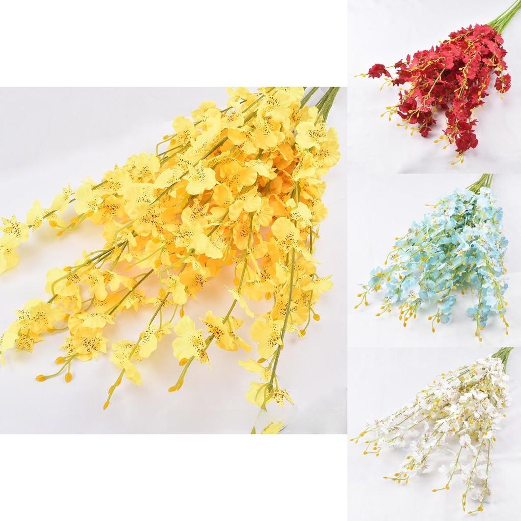Oncidium Silk Flower Bouquet For Wedding Decor And Home Interior Decor With Realistic Craftsmanship
