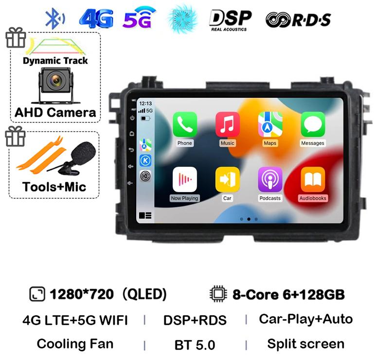 Android 14 Carplay Auto Car Radio For Honda HR-V HRV XRV Vezel 2013 - 2019 2Din GPS Multimedia Video Player Stereo 360 Camera 4G