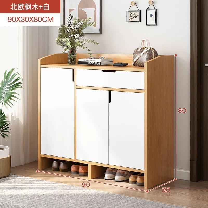 Многоуровневая простая деревянная полка для обуви, вертикальный органайзер для хранения, шкаф, прихожая, полка для обуви, минималистская мебель