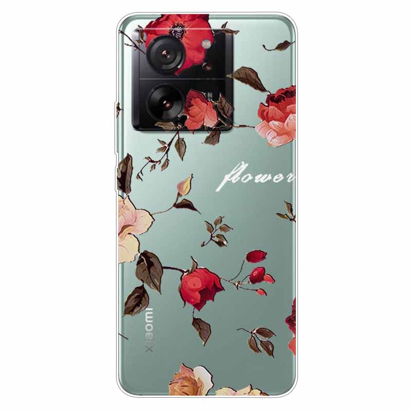 Soft Clear Cover For Xiaomi 13T Case TPU Lovely Cat Silicone Covers For Xiaomi Mi 13T Cases Transparent for Xiaomi13T Bumpers