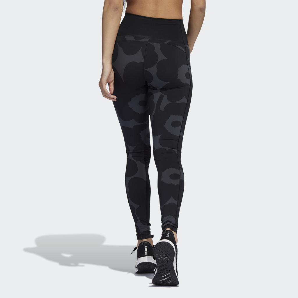 Adidas Marimekko Print Fitness Training Длинные брюки женские плавки черные HA3377