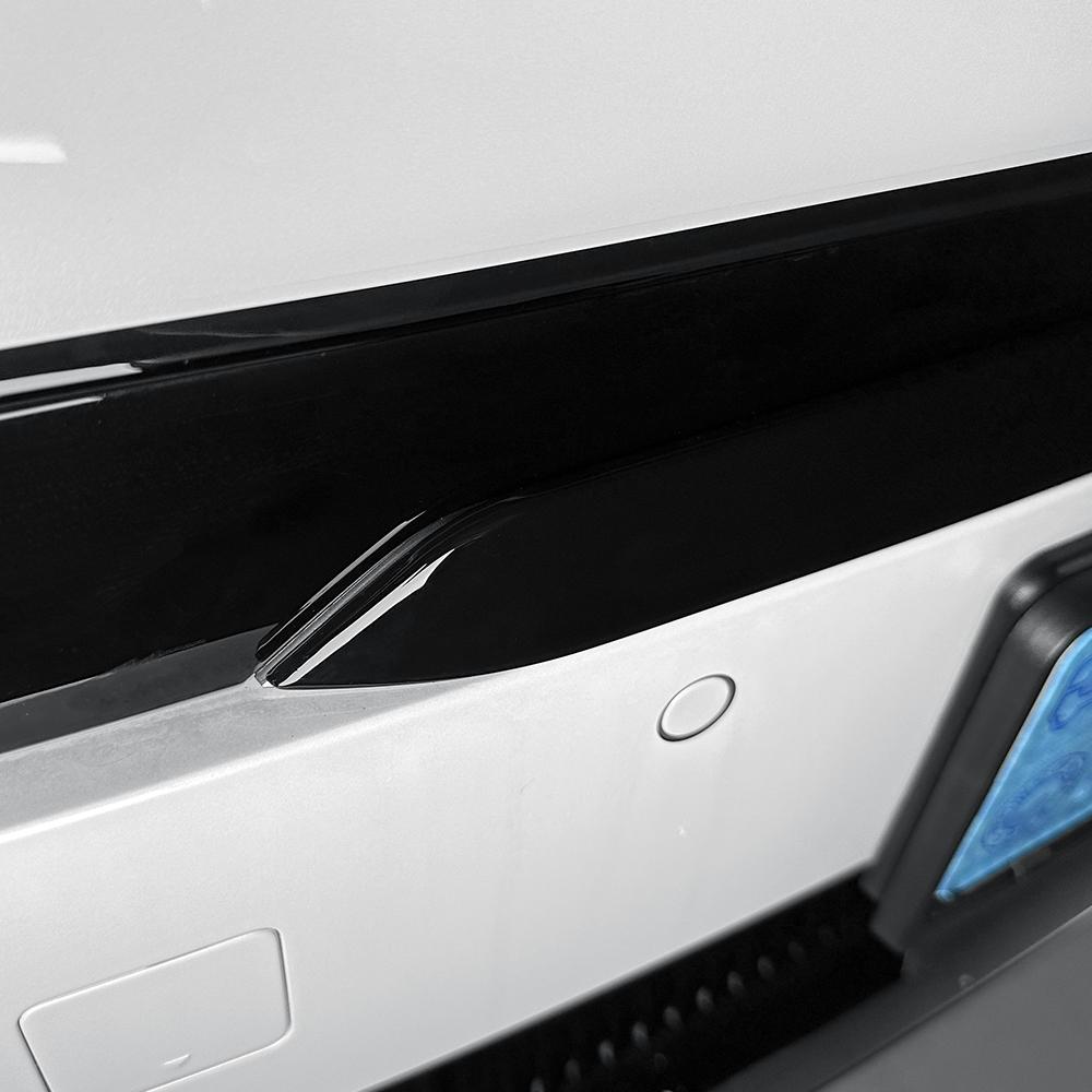 Для Kia EV9 4 шт. Автомобильные Декоративные Полосы из Углеродного Волокна и Пиано-Черного Пластика на Передний Бампер Снаружи Молдинги LHD RHD