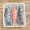 10CM/15.5G Multi-Jointed Fishing Lure with Hooks Realistic 7-Section Swimbait Bionic Hard Artificial