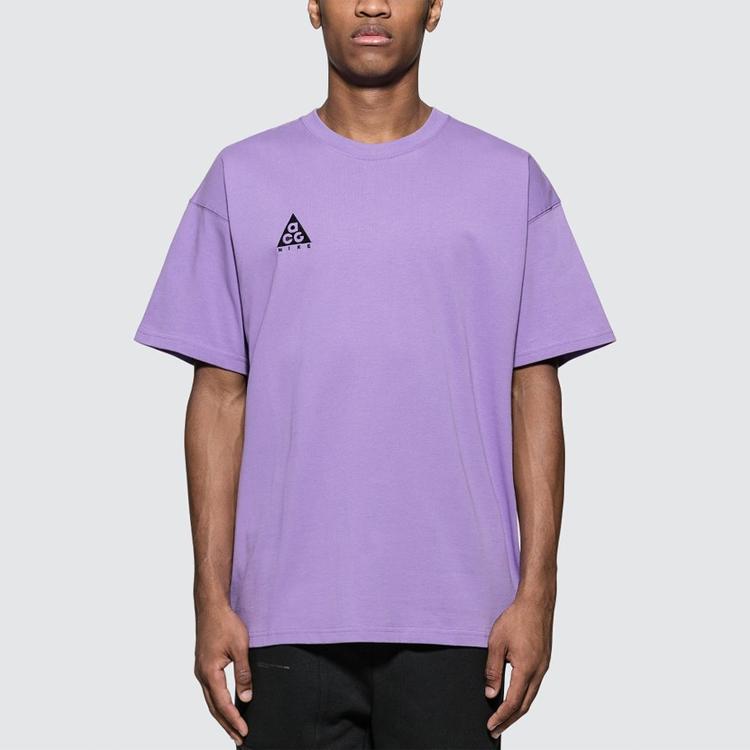 Nike ACG Small Logo Повседневная футболка Мужские топы Атомно-фиолетовый BQ7343-567