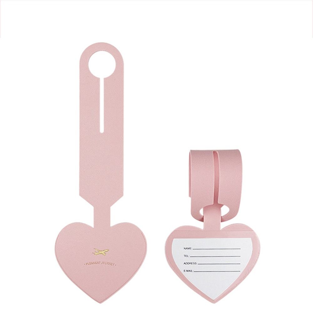 Boarding Pass Love Shape PU Luggage Tag Airplane Suitcase Tag Information Card Men