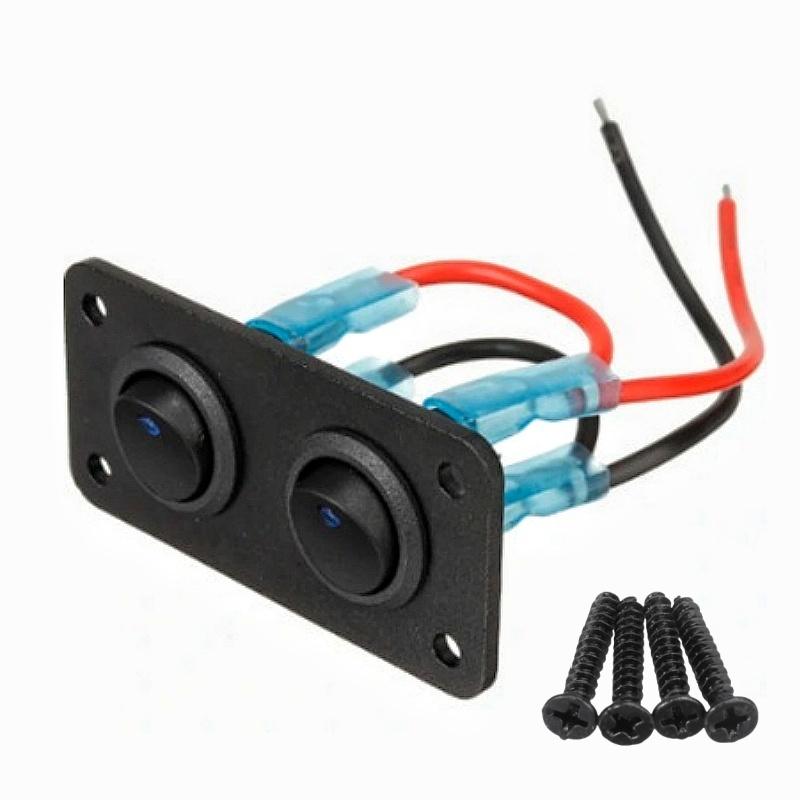 12 В 1-4 Gang Универсальный тумблер Панель USB Автомобиль Лодка Морской Автофургон Грузовик Синий светодиод Стильные аксессуары Морской кулисный переключатель