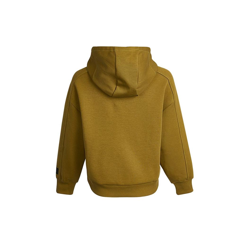 Adidas Sweat Hoodie Logo American Retro Print Sports Casual Knit Women Hoodies Olive GP0720