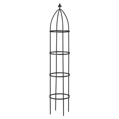 Опора-сетка Takasho G-Story Obelisk, Черная проволочная сетка, Садовая опора для вьющихся роз, Клематисов и других растений, Сталь и Полиэтилен, GSTR-RC14