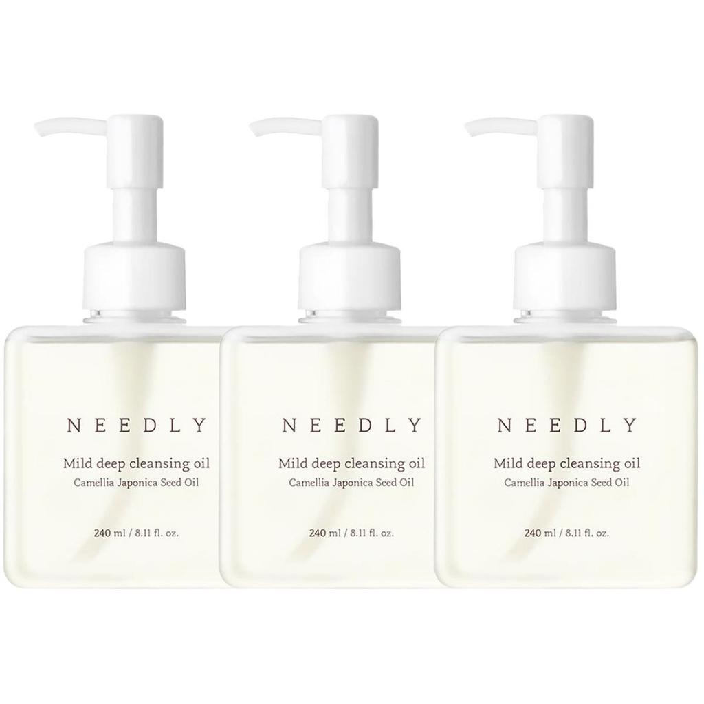 NEEDLY Mild Deep Cleansing Oil Hydrating & Pore Refining Facial Cleanser 240ml Triple Pack