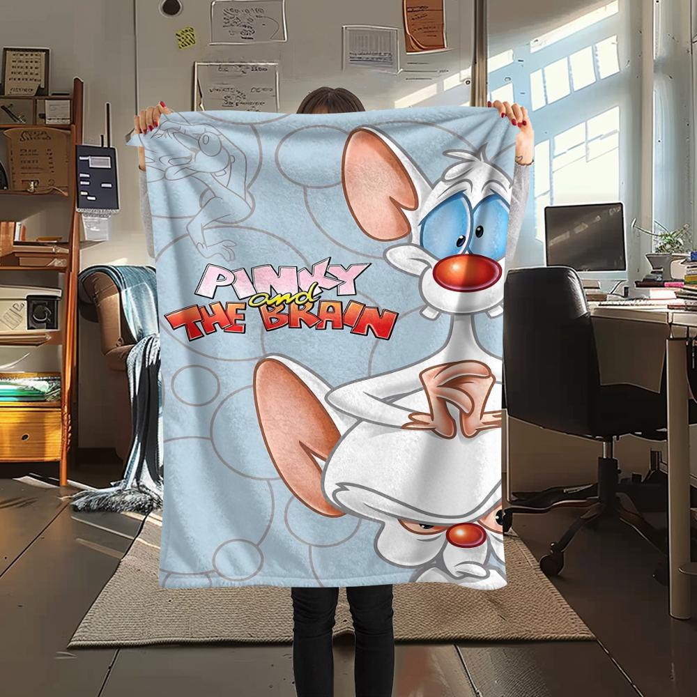 Pinky and the Brain Print Flannel Blanket,High quality Comfortable for All Seasons,Home Decor,Warmth and Comfort,Perfect for Christmas Gifts