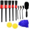 12PCS Car Detailing Brush Kit Auto Soft Bristle Interior Exterior Cleaning Brush Dashboard Wheels Air Vents Cleaning Tools