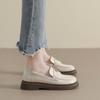 Weiwei Girl 5838-2 Platform Loafers Women's College Style Retro Small Leather Shoes One Pedal Single Shoes Women's Soft Sole
