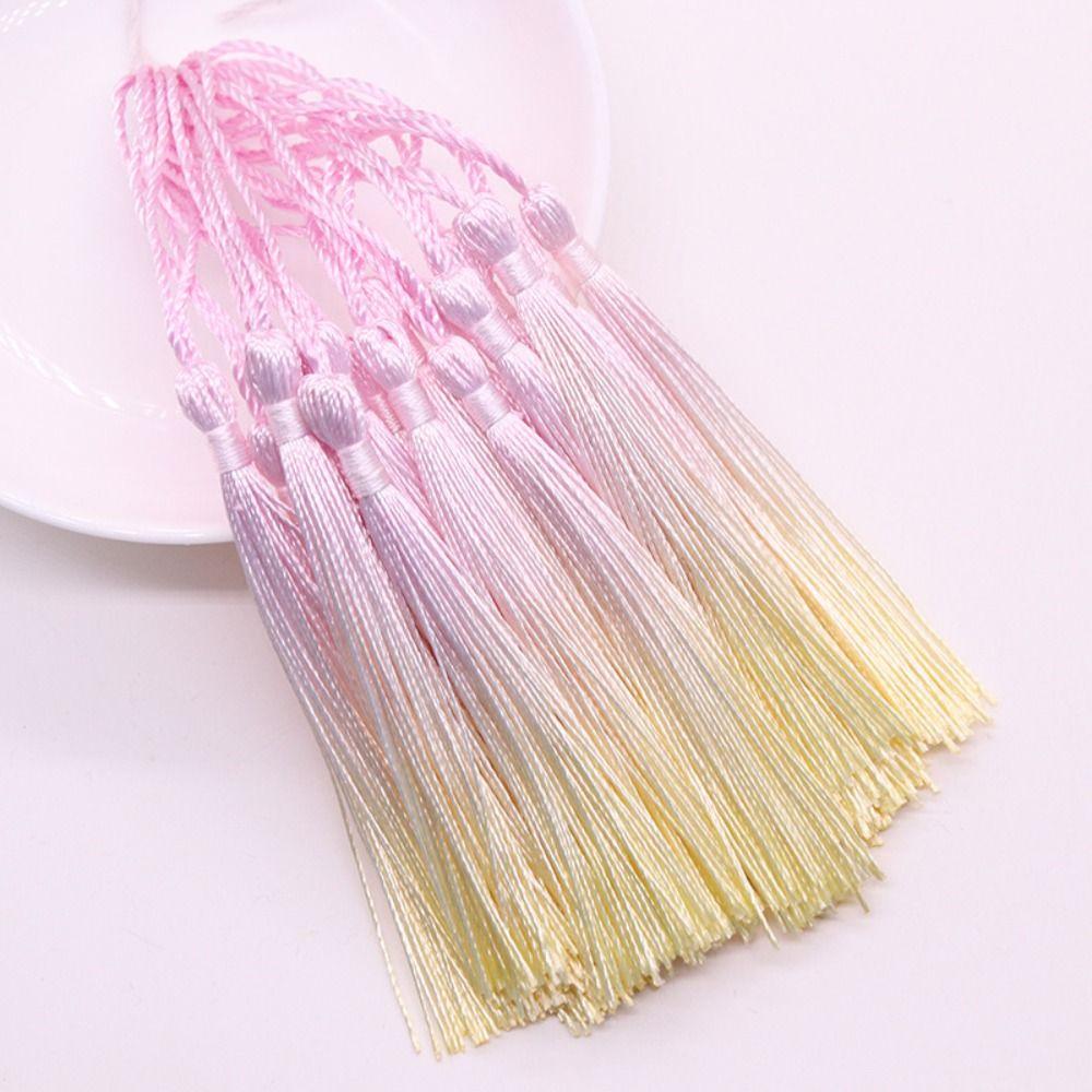 10pcs Handmade Gradient Tassels DIY Crafts DIY Jewelry Accessory Hanging Rope Fringe Jewelry Making