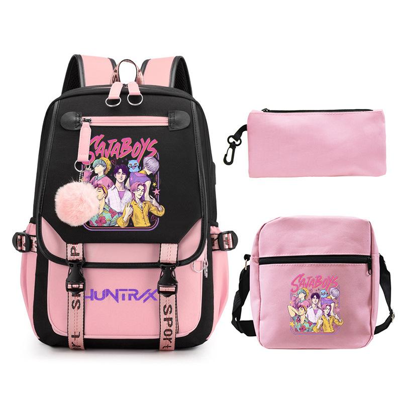 Animation Cartoon Printing High Value Fashion Shoulder Bag Casual Pencil Bag Campus Trend Student Schoolbag