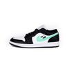 Air Jordan 1 Устойчивые к истиранию Дышащие Низкие Винтажные Баскетбольные Кроссовки Мужские Черный Белый Зеленый 553558-131(Команда444-)