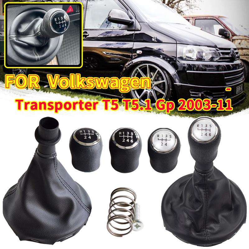 Для VW Volkswagen Transporter T5 T5.1 T6 Gp 2003-2011 ручка переключения передач кожаные гетры чехол для багажника автомобиля 5 6 скоростей