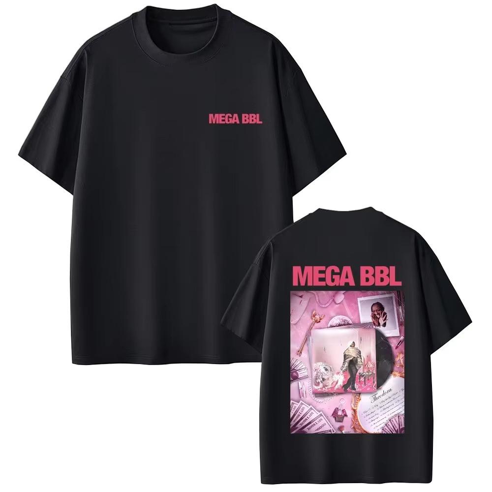 Rapper Theodora Mega Bbl album graphic Tshirt unisex casual retro pure cotton Tshirt allseason couple streetwear  harajuku