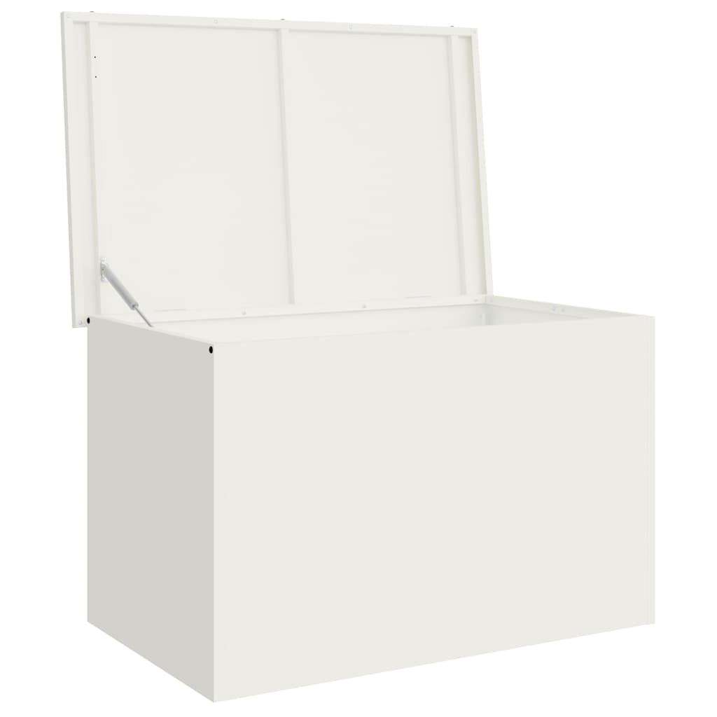 Outdoor Storage Box White 80 x 50.5 x 50 cm Steel