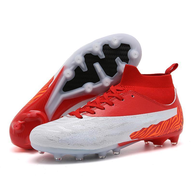 Fashion Unisex Football Boots High -Top AG Long Nail Male/women's High -elastic Socks Training Shoes Artificial Grass Football Boots