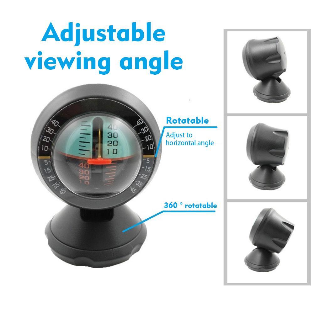 Car Inclinometer Gradient Balancer Declinator Angle Slope Level Meter Gauge
